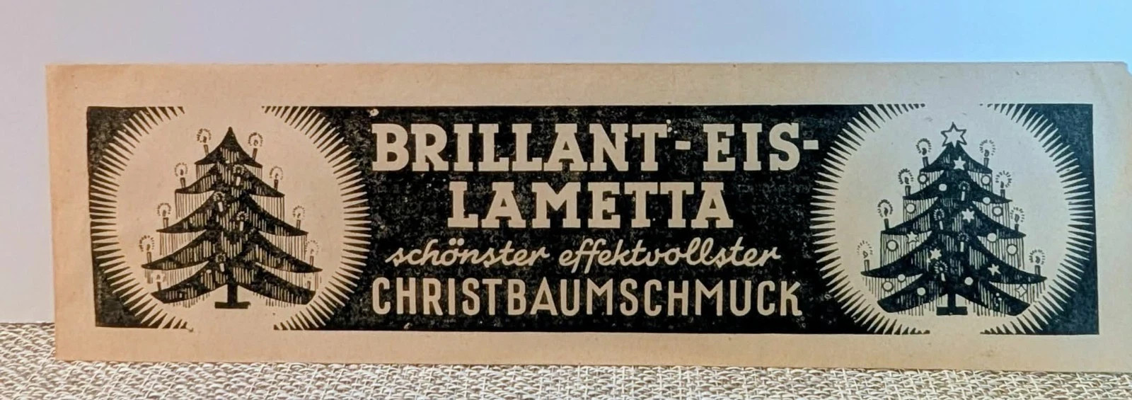 TWO (2) German Metal Christmas Tree Tinsel Brilliant Eis-Lametta Icicles - 1920s