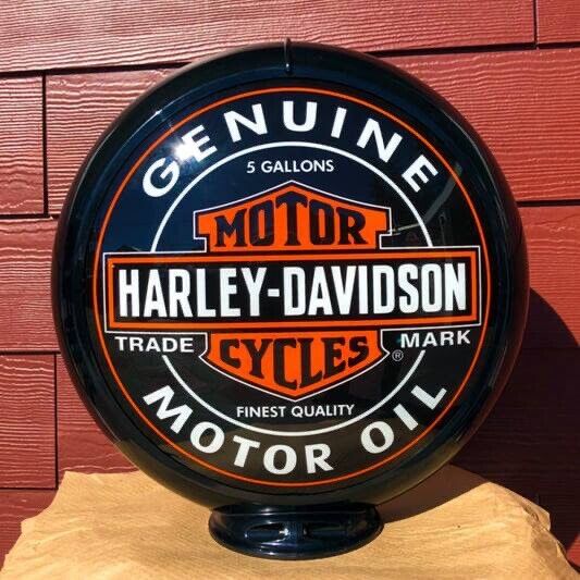 Harley Davidson - Genuine Motor Oil - Gas Pump Globe ~ 