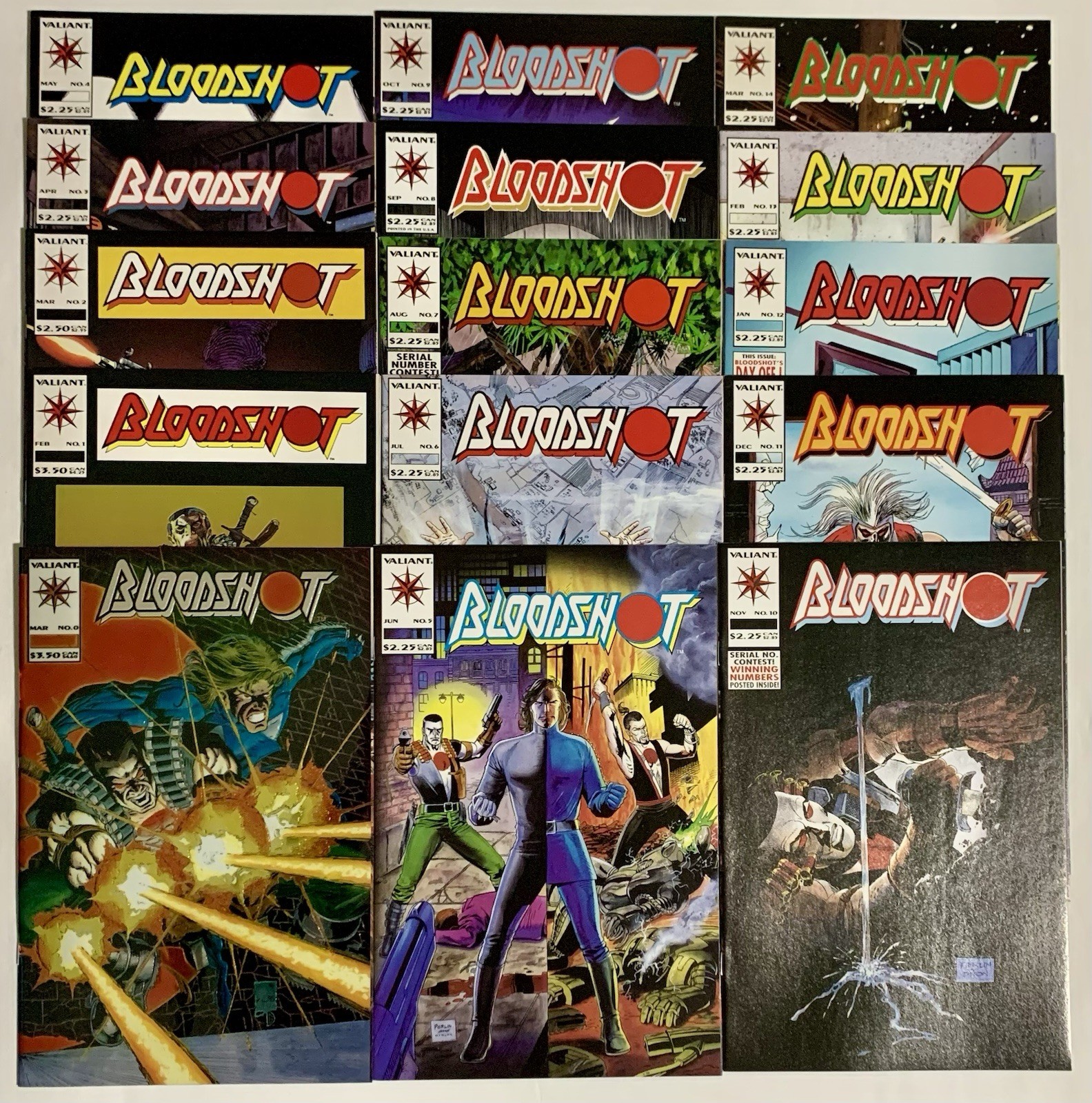 Bloodshot #0, #1-14 Valiant Comics 1993 Full Run Of 15 High Grade Lot