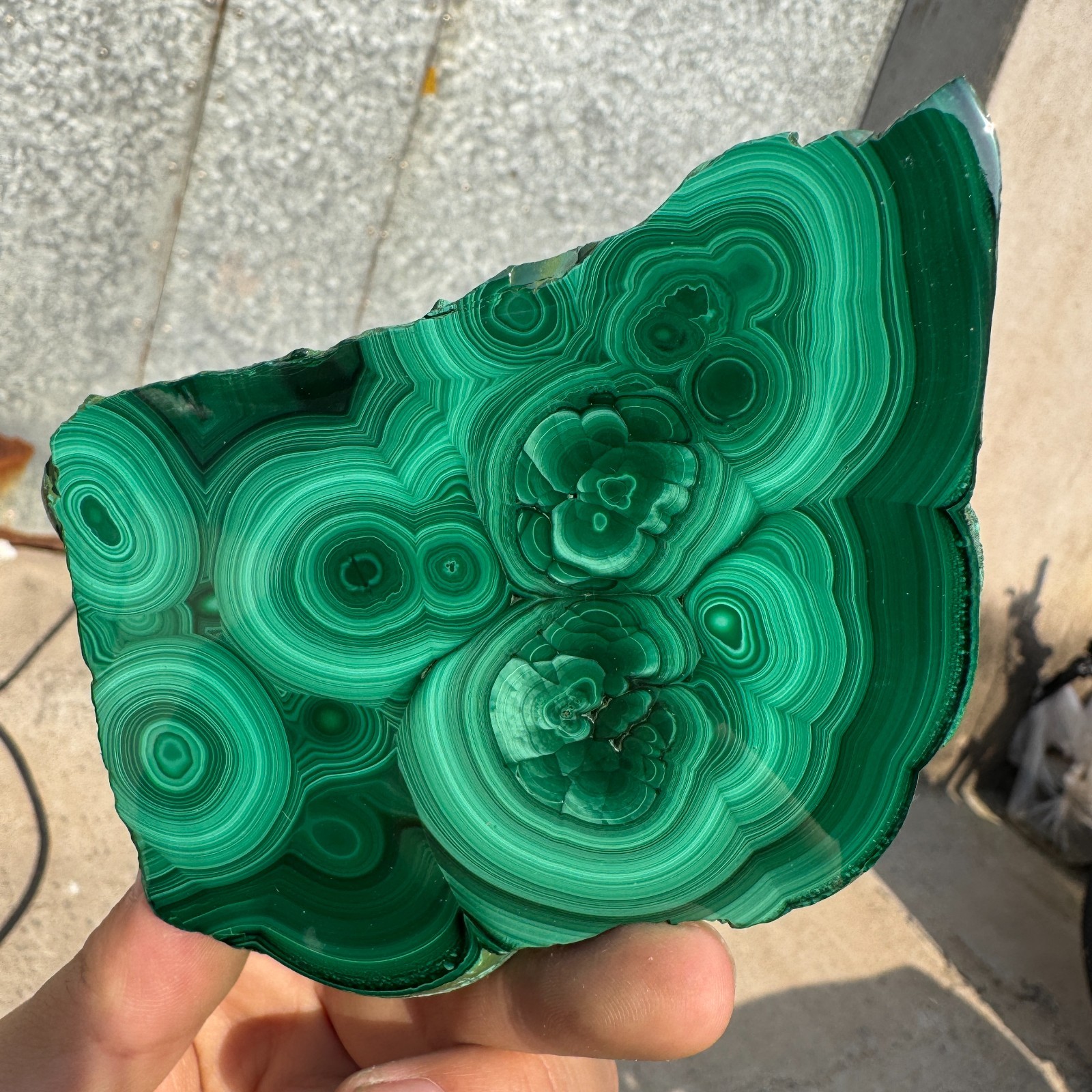 310G Natural Green Malachite Slab Quartz Crystal piece Ore Specimen Healing