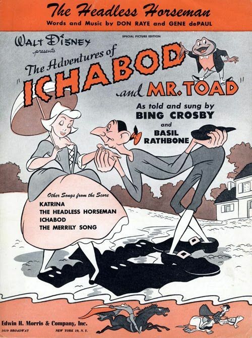 1949 Walt Disney The Adventures Of Ichabod & Mr. Toad Headless Horseman 🎃🐴🎃