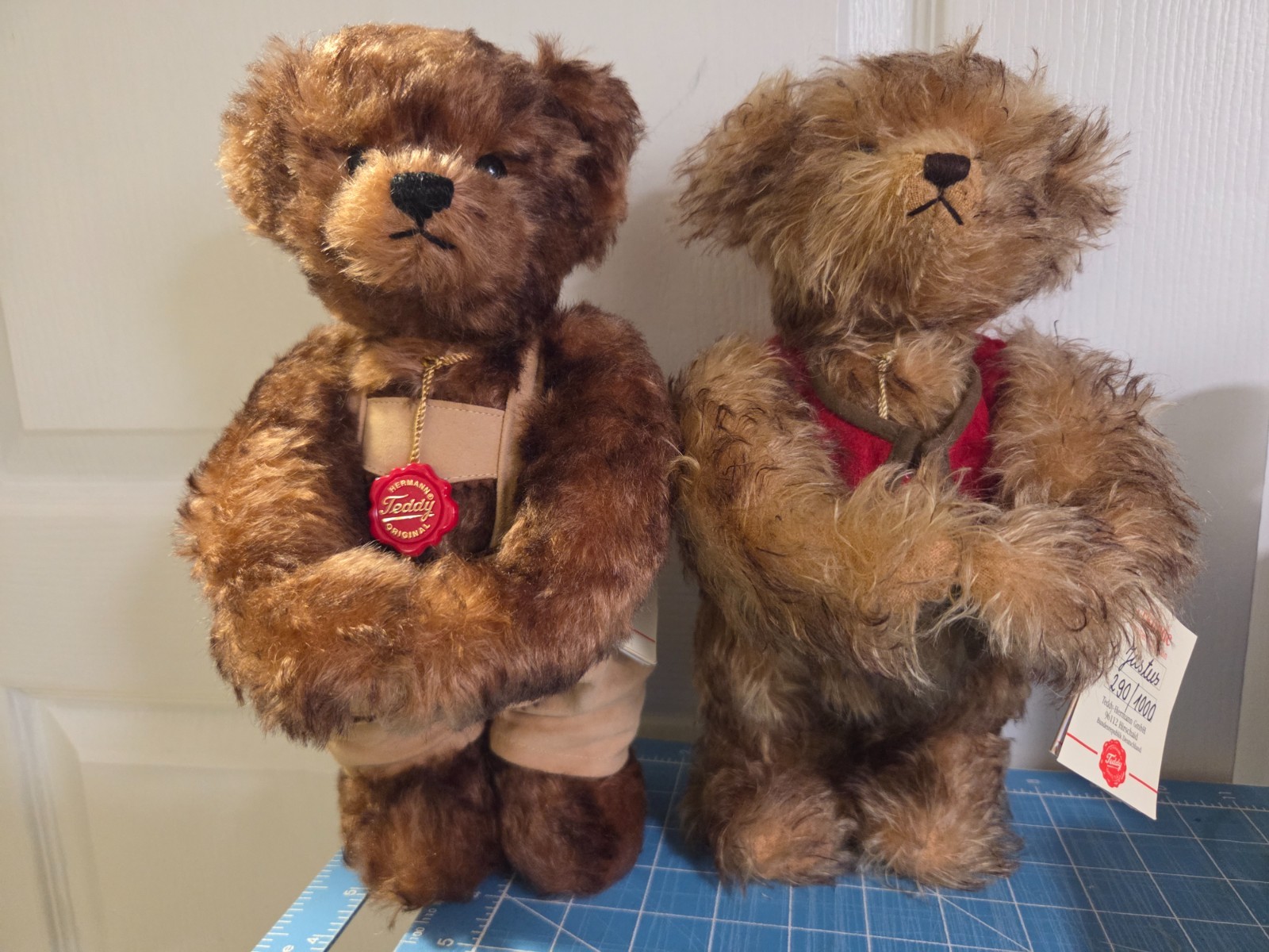 Vintage Teddy-Hermann Germany Mohair Magnet Bears- Wenzel & Justus Limited Edit.