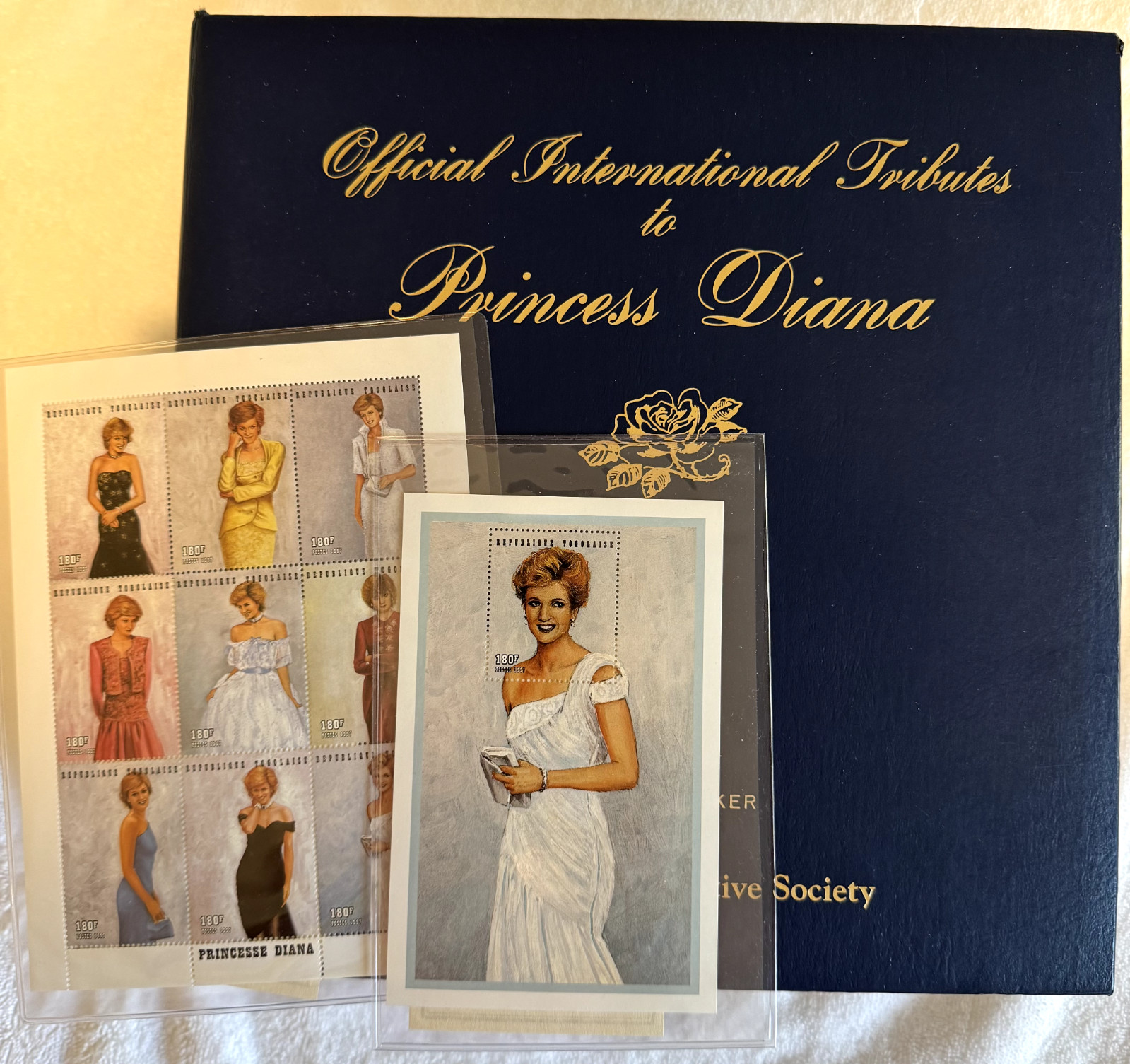 Official International Tributes to Princess Diana 107 First Day Cover Stamps.