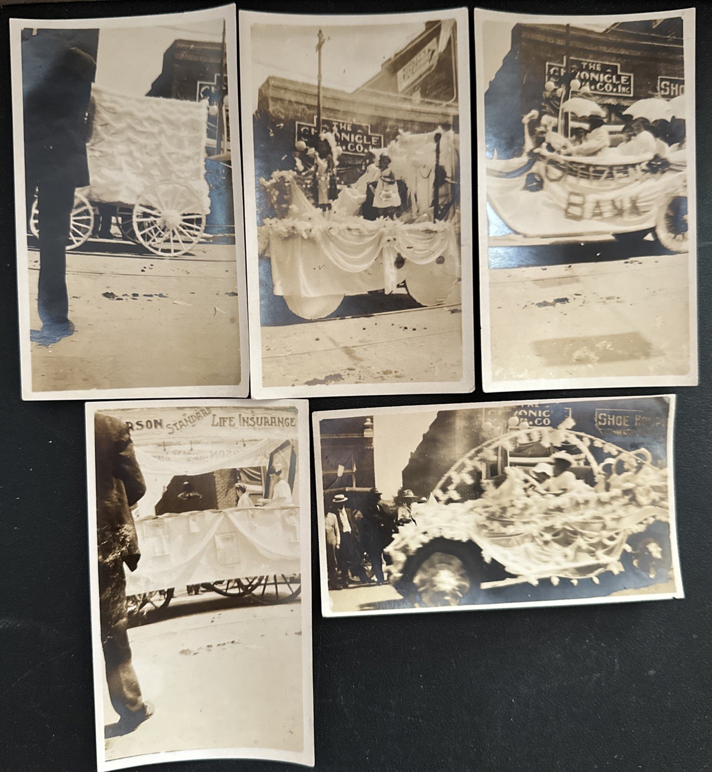 5 Antique 1920s Original Parade Photos Citizens Bank Standard Life Ins Chronicle