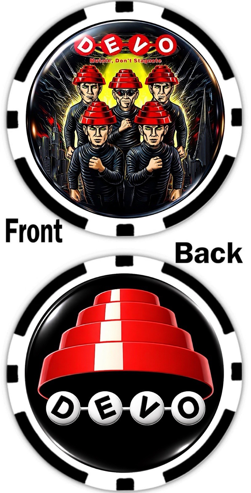 DEVO - Mutate, Don't Stagnate - COMMEMORATIVE POKER CHIP - 2026 DEVO TOUR