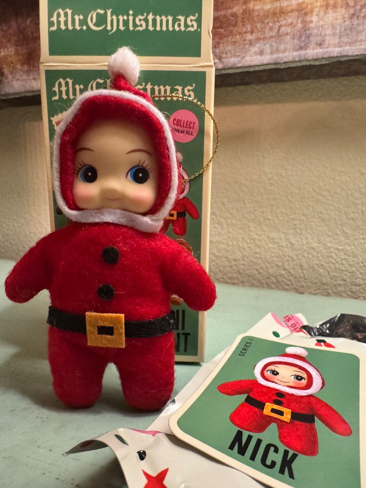 Mr. Christmas Mystery Mini Elf Ornament Nick Santa NEW Series 1 Collectible