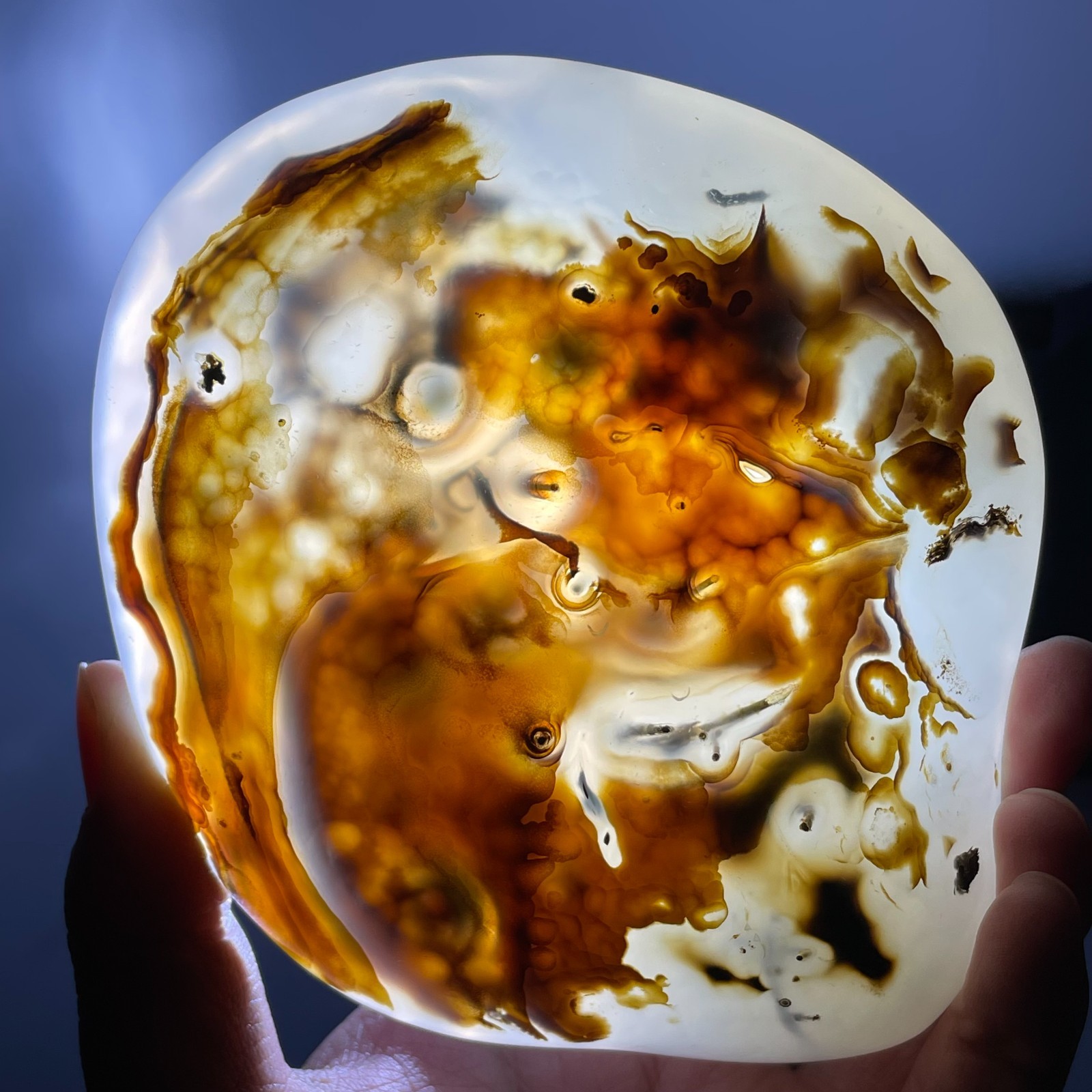685g Natural Dendrite Totem Agate Mineral Specimen Healing