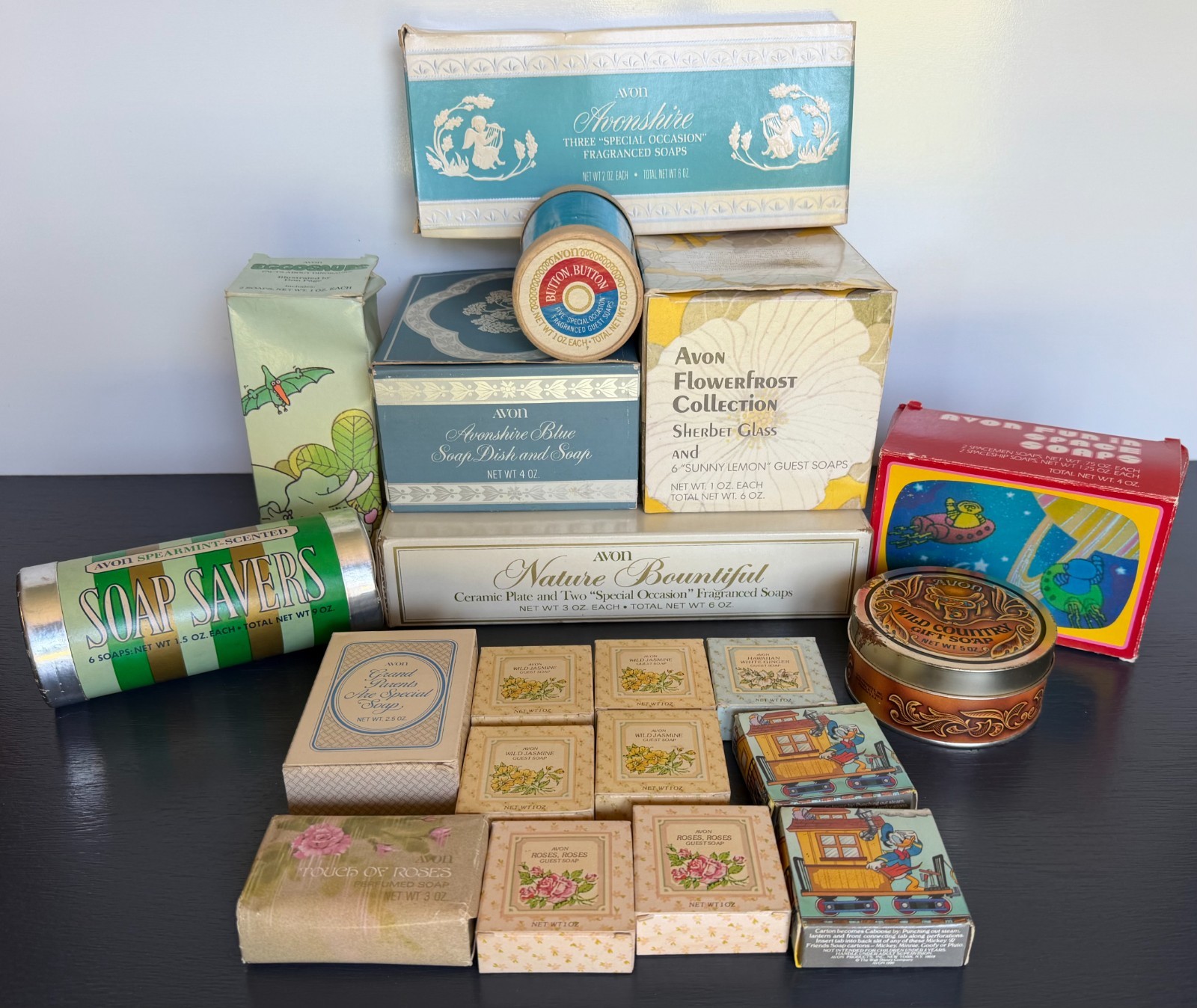 Avon Fragranced Decorative Soap & Soap Dish Lot NOS Vintage