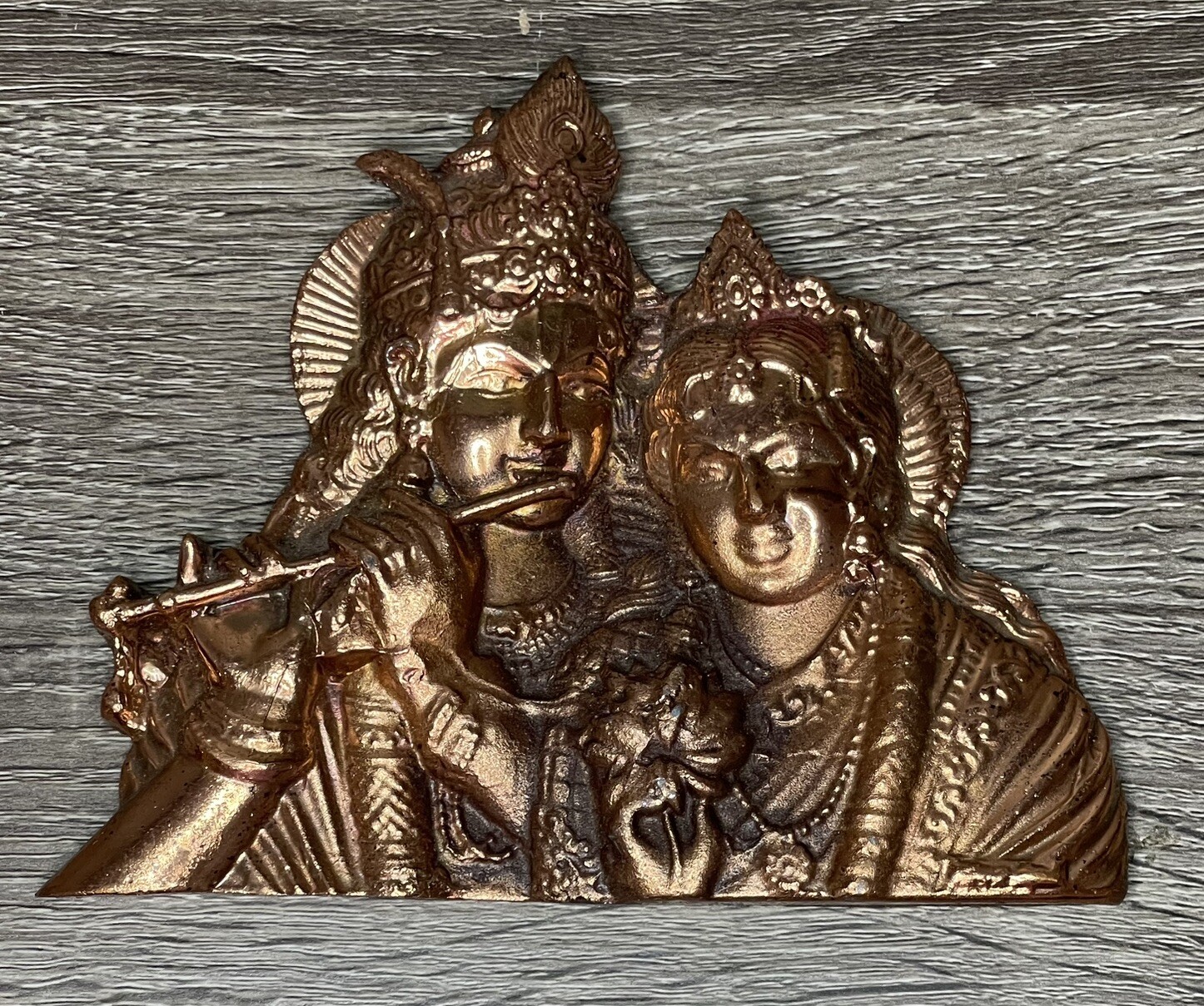 Radha Supreme Hindu Goddess Krishna Statue Antique Cast Bronze Finish 6” Decor