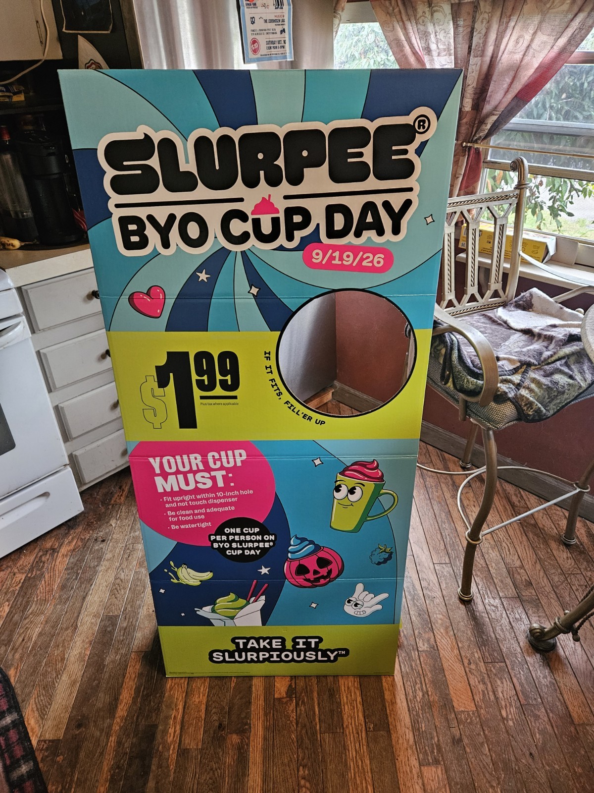 7 Eleven Slurpee BYO Cup In store Event Display Size Standee 2026.