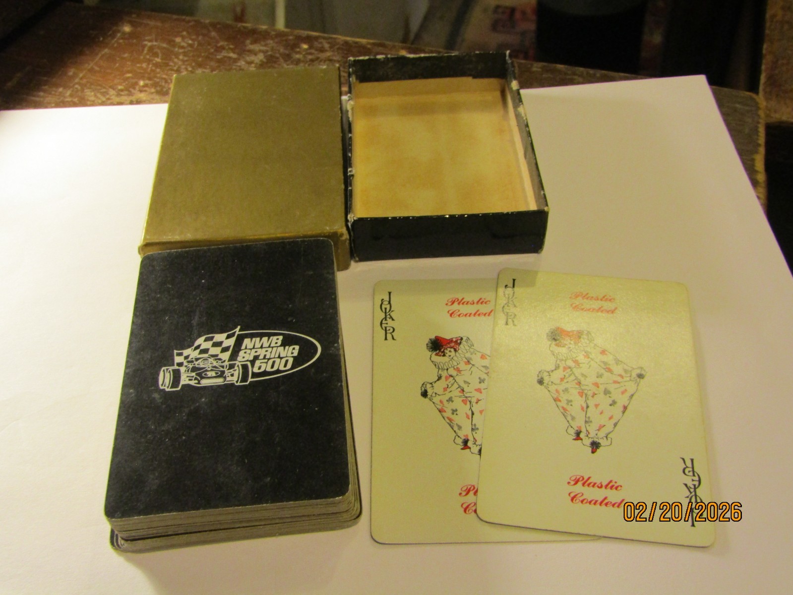 Vintage Gemaco Playing Cards NWB Spring 500 Race Complete Set with Jokers