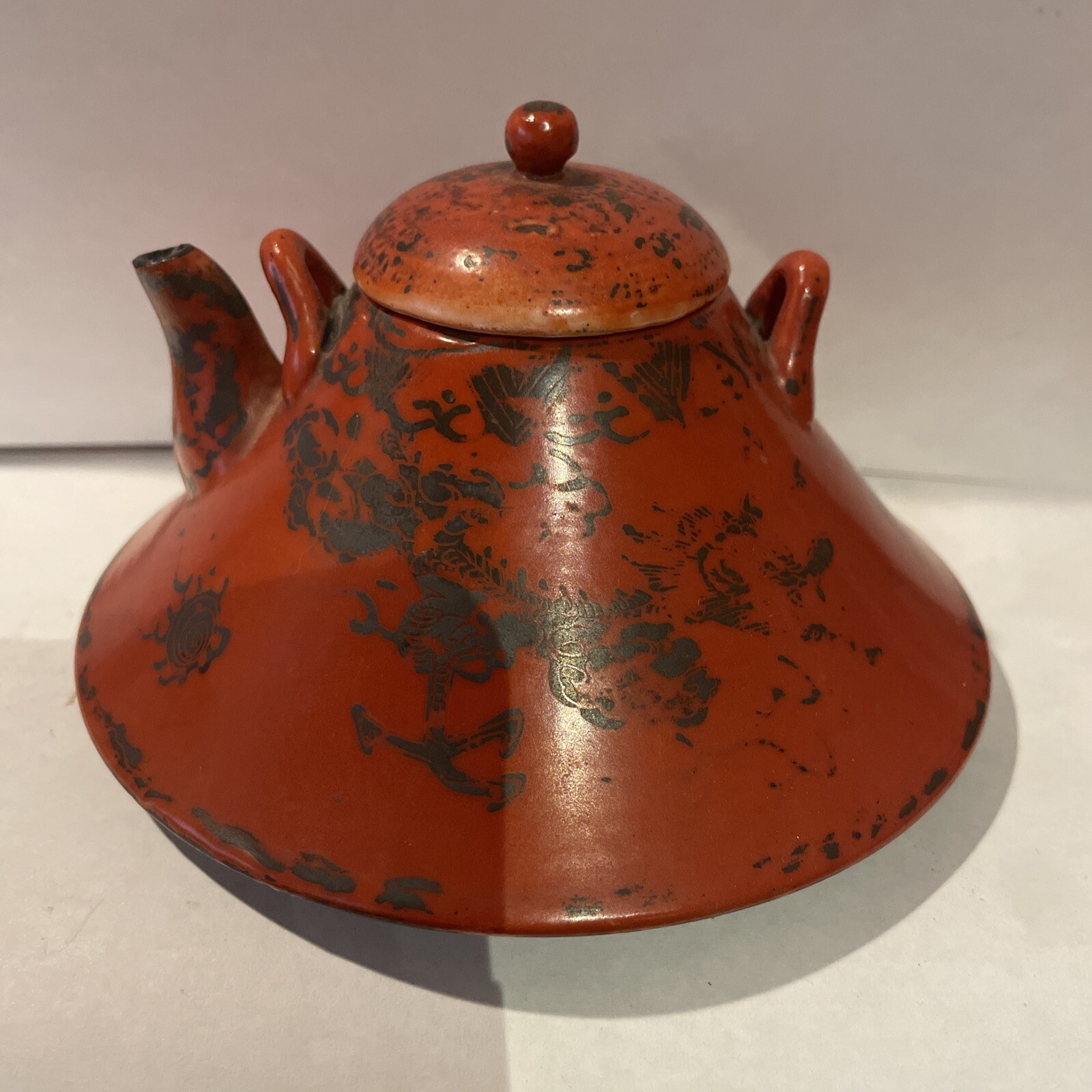 Japanese Kutani 19th Century Yixing Rendition Teapot Wataya Export Co Handmade