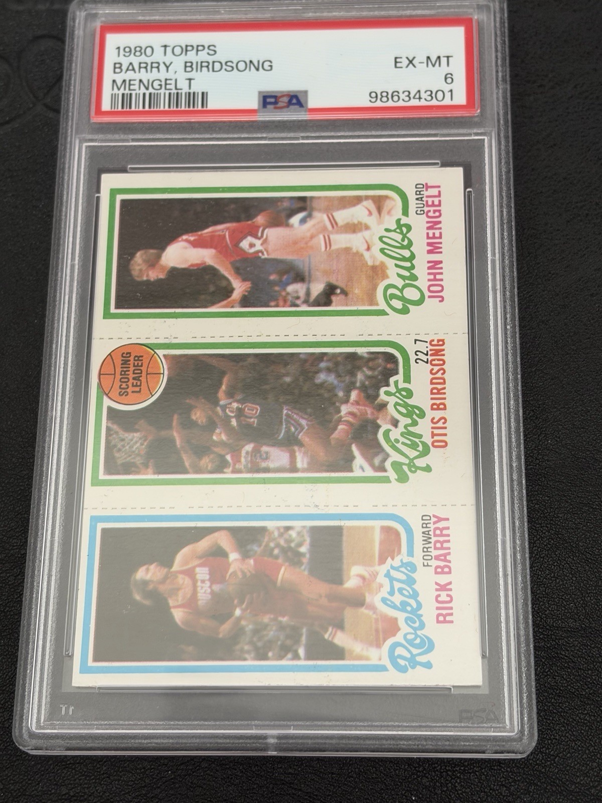 Topps 1980 Rick Barry Otis Birdsong John Mengelt PSA 6