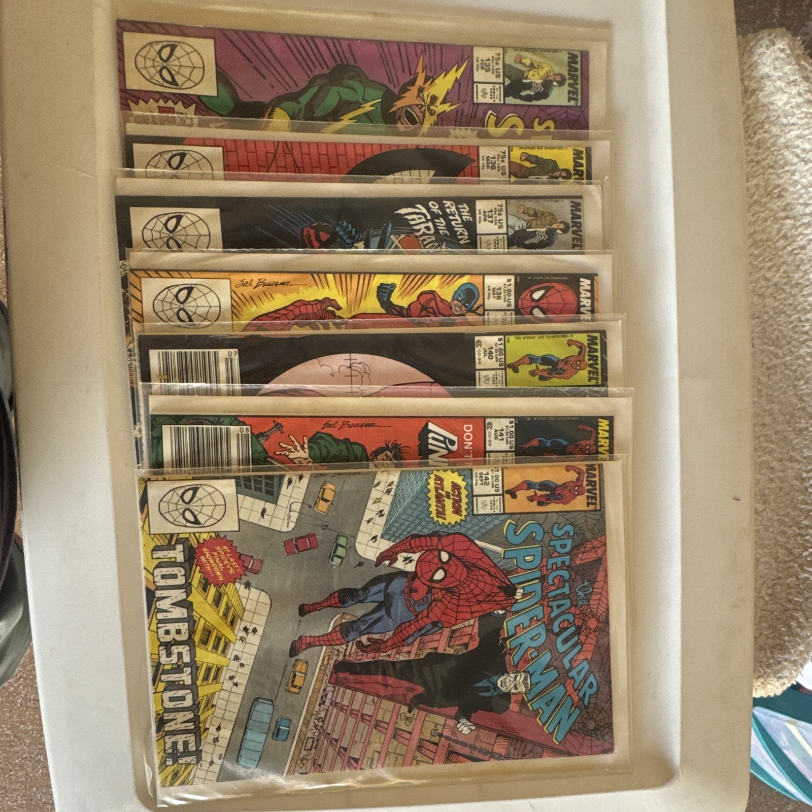 The Spectacular Spider-Man #135, 136, 137, 138, 140, 141, 142 Lot