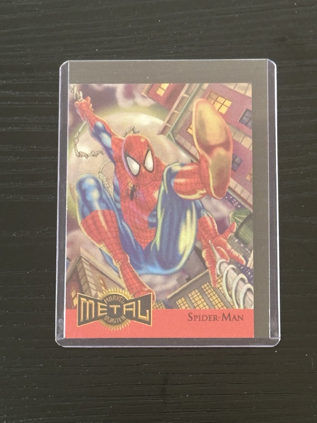 1995 Fleer Marvel Metal Insert Metal Blaster Spiderman #12 Of 18 Limited Edition