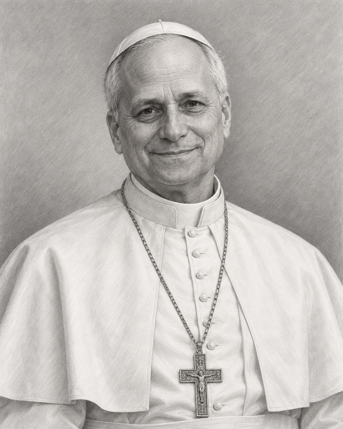 POPE LEO XIV ART PORTRAIT 8x10 GLOSSY PHOTO ROBERT FRANCIS PREVOST