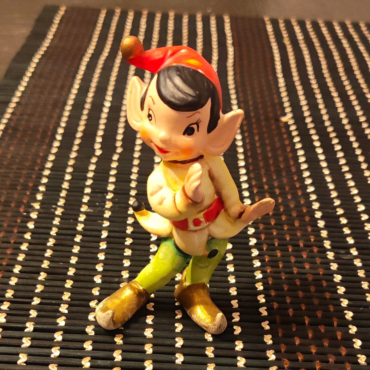 Vtg Leftons Pixie Elf Ceramic Figurine Multicolor 1950s Marked 779 Fairy Tale
