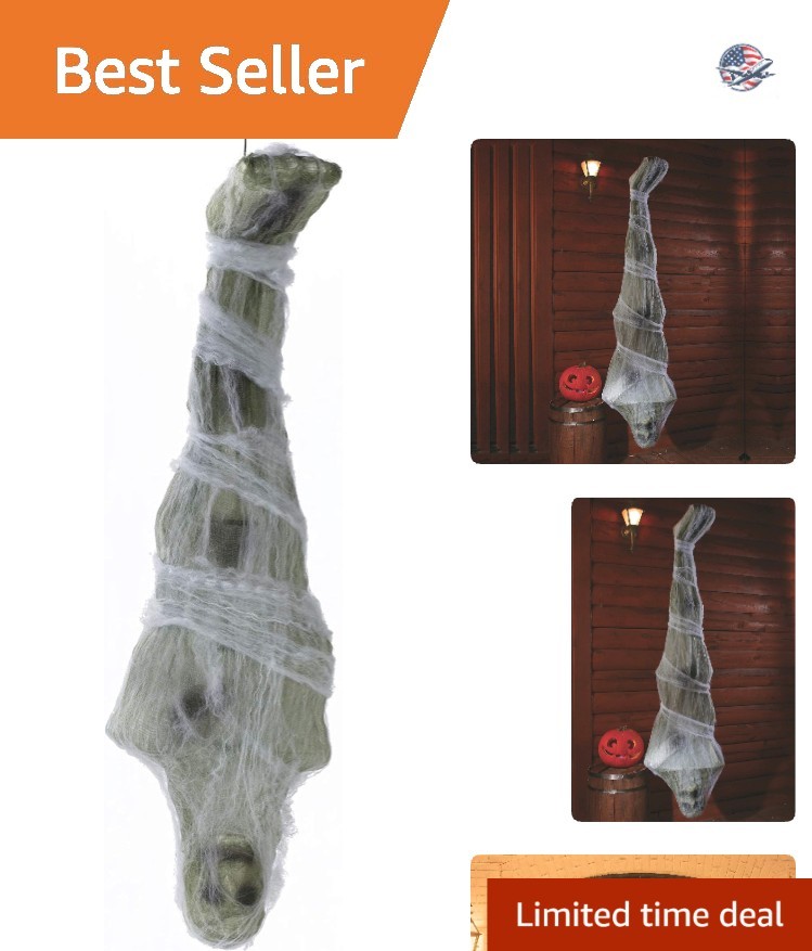Spooky 72in Green Foam Corpse Hanging Decoration for Adult Halloween Parties