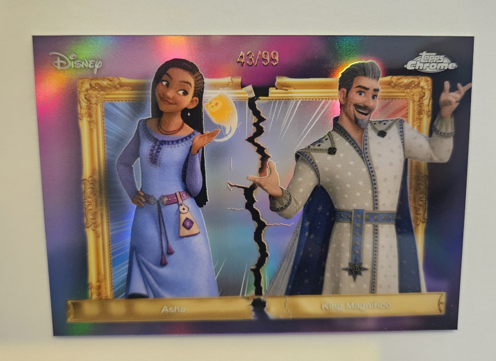 Topps Chrome Disney 100 Wish Asha & King Magnifico FFR-19 Serial Numbered /50