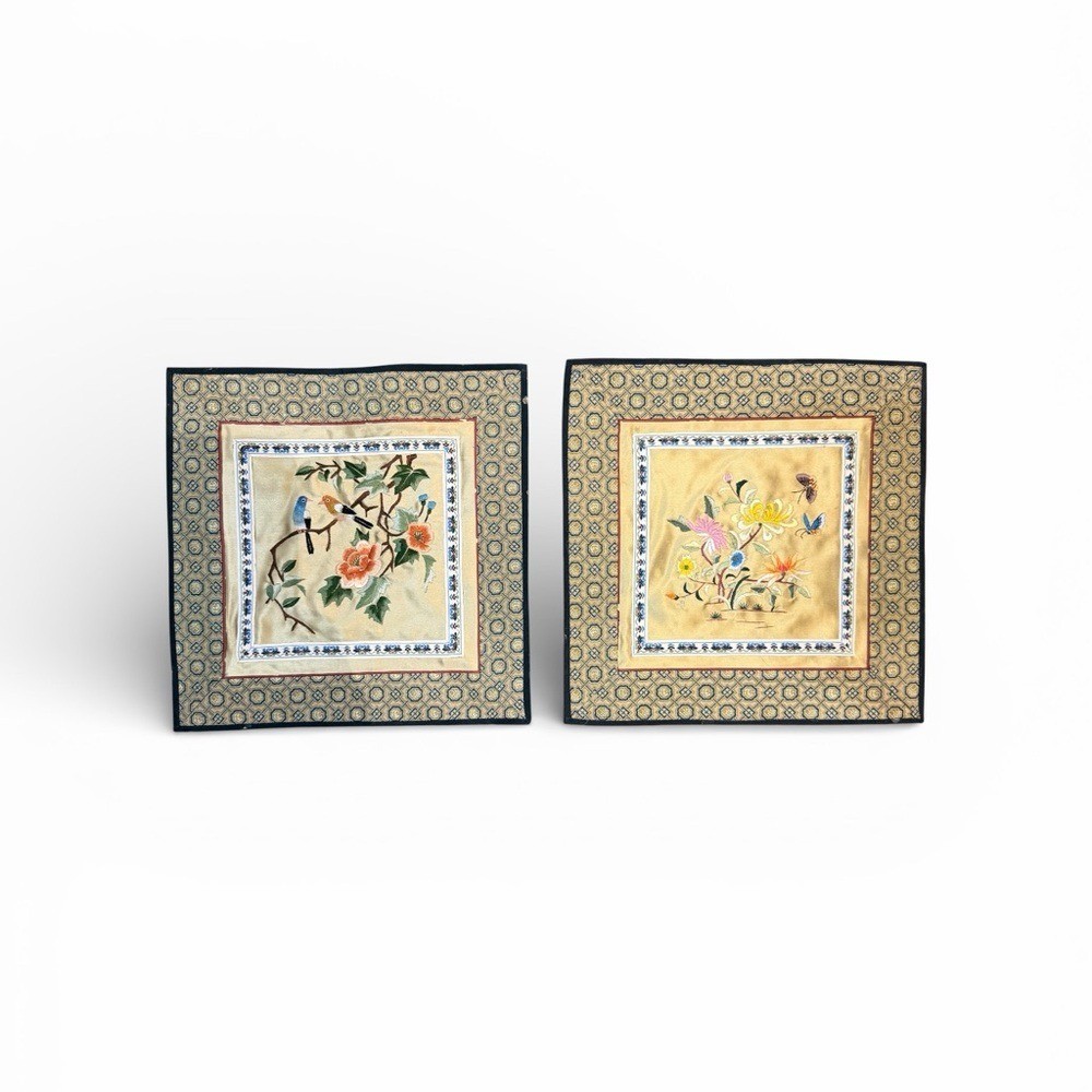 NEW Vintage Hand Embroidered Chinese Wall Art/Doily/Mats