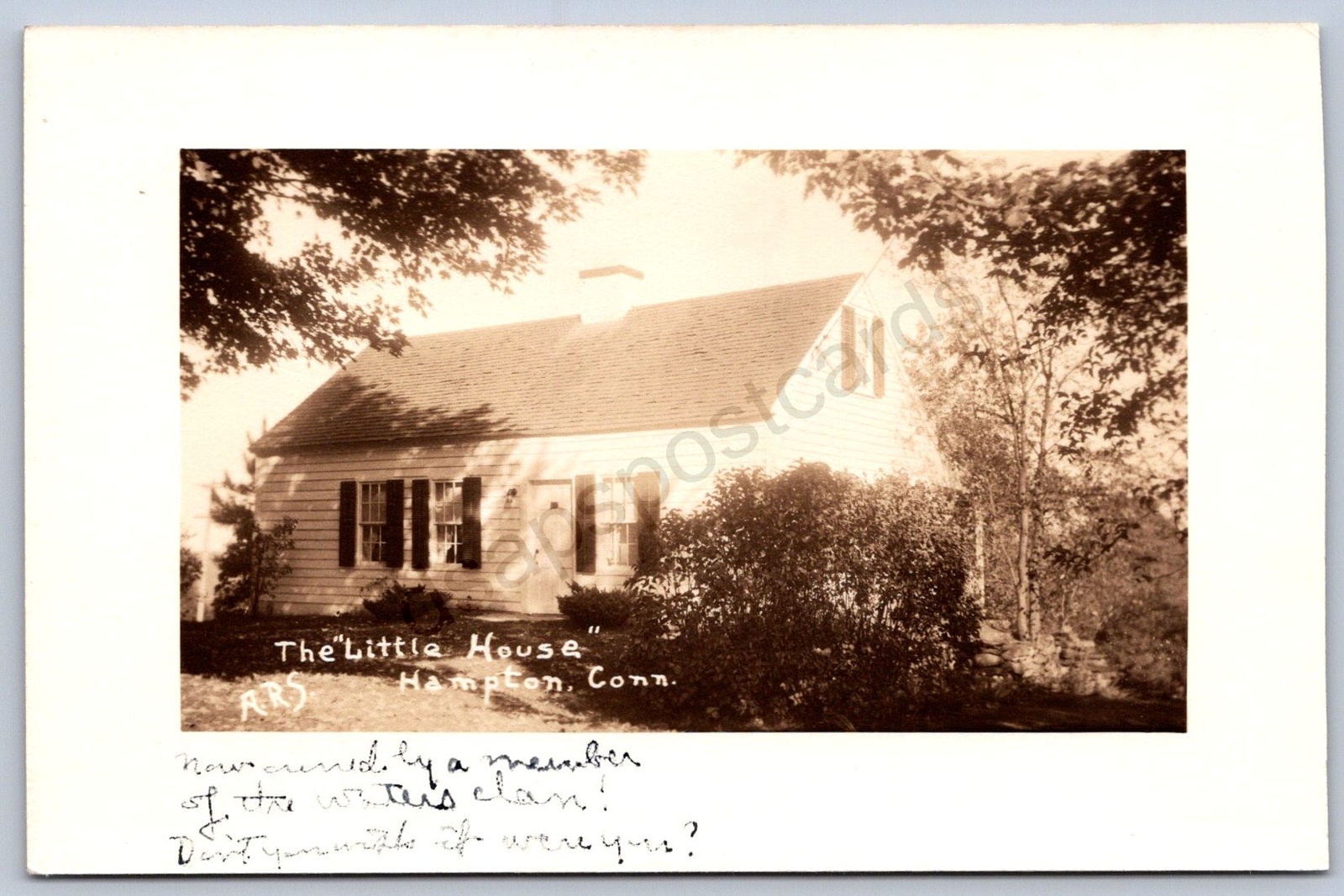 K16/ Hampton Connecticut RPPC Postcard c1930 The Little House  162