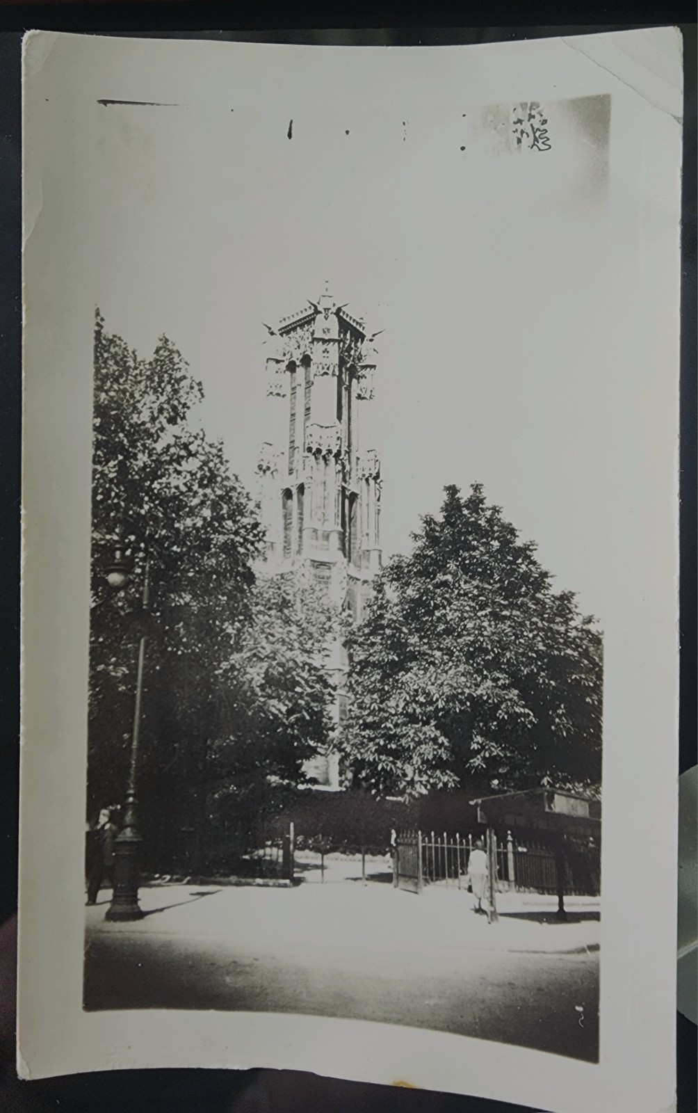 Vintage European Church Bell Tower Original Velox Photo WWII Era 5.5 x 3.5