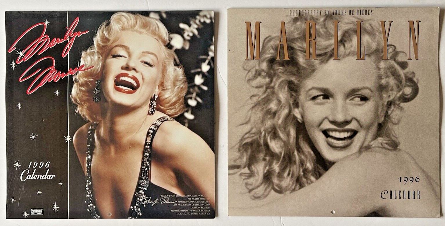 2 VINTAGE 1996 MARILYN MONROE CALENDARS ANDRE DE DIENES