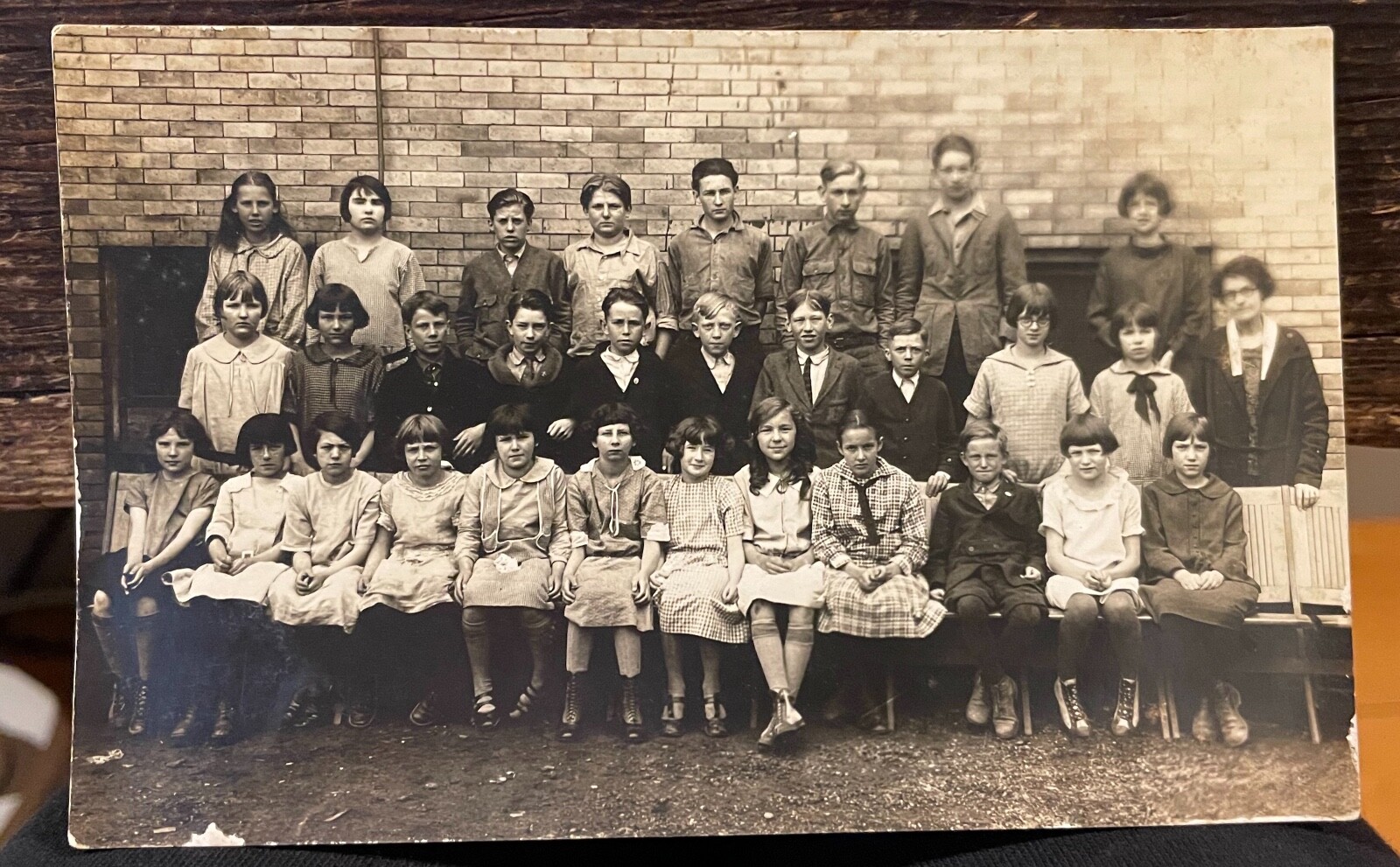 RPPC PHOTO McKINLEY SCHOOL Children by Raymond Cook c1928-30 PORTSMOUTH, OH OLD