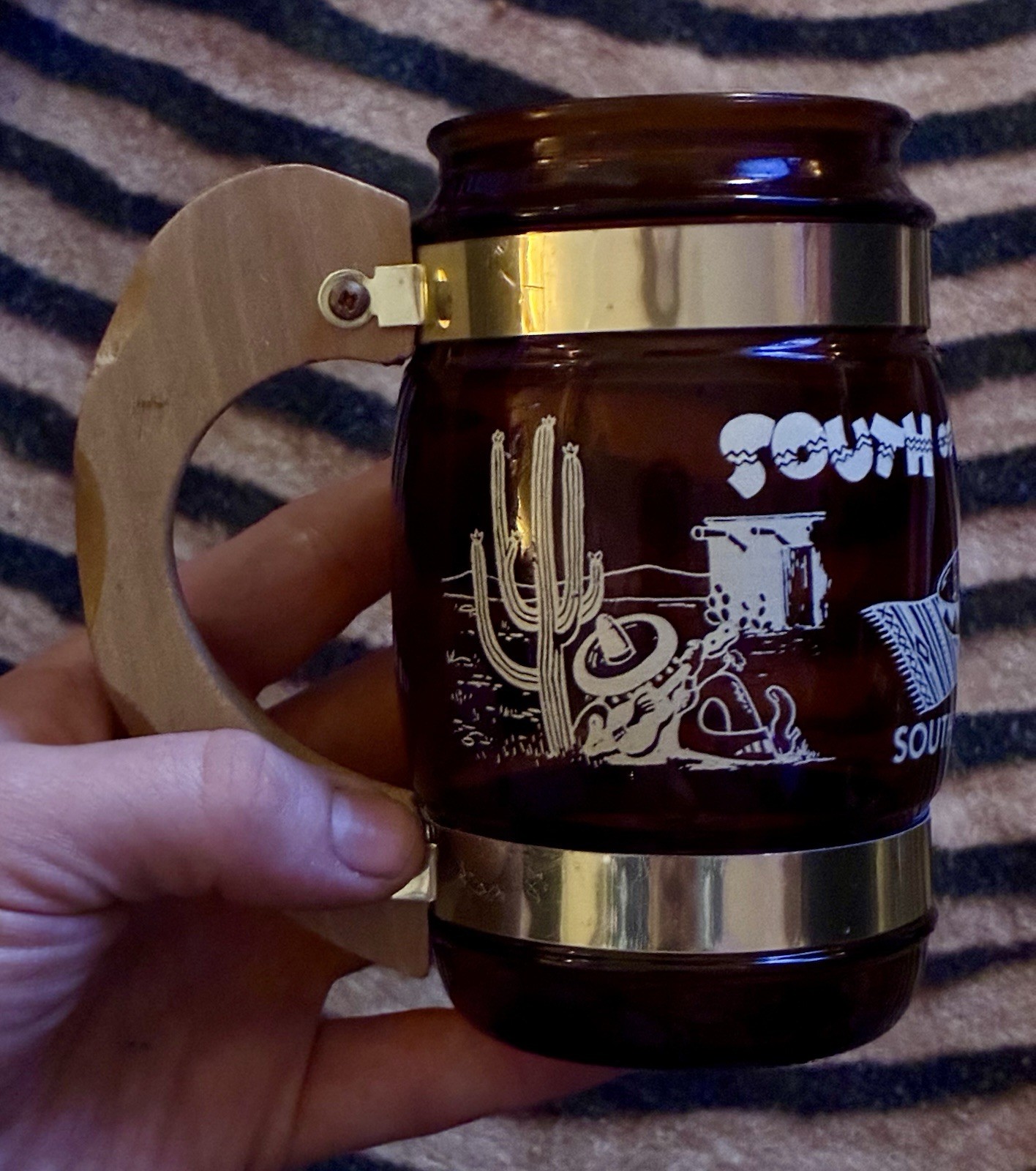 Vintage South Of The Border Glass Mug