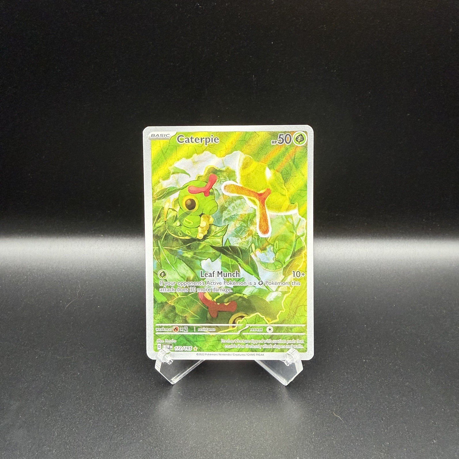 Pokemon Cards Caterpie 172/165 Holo 151 Illustration Rare