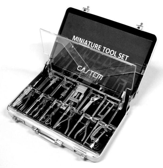 CASTEM 12Types Micro Tool Set Block Miniature Collectibles Attache case