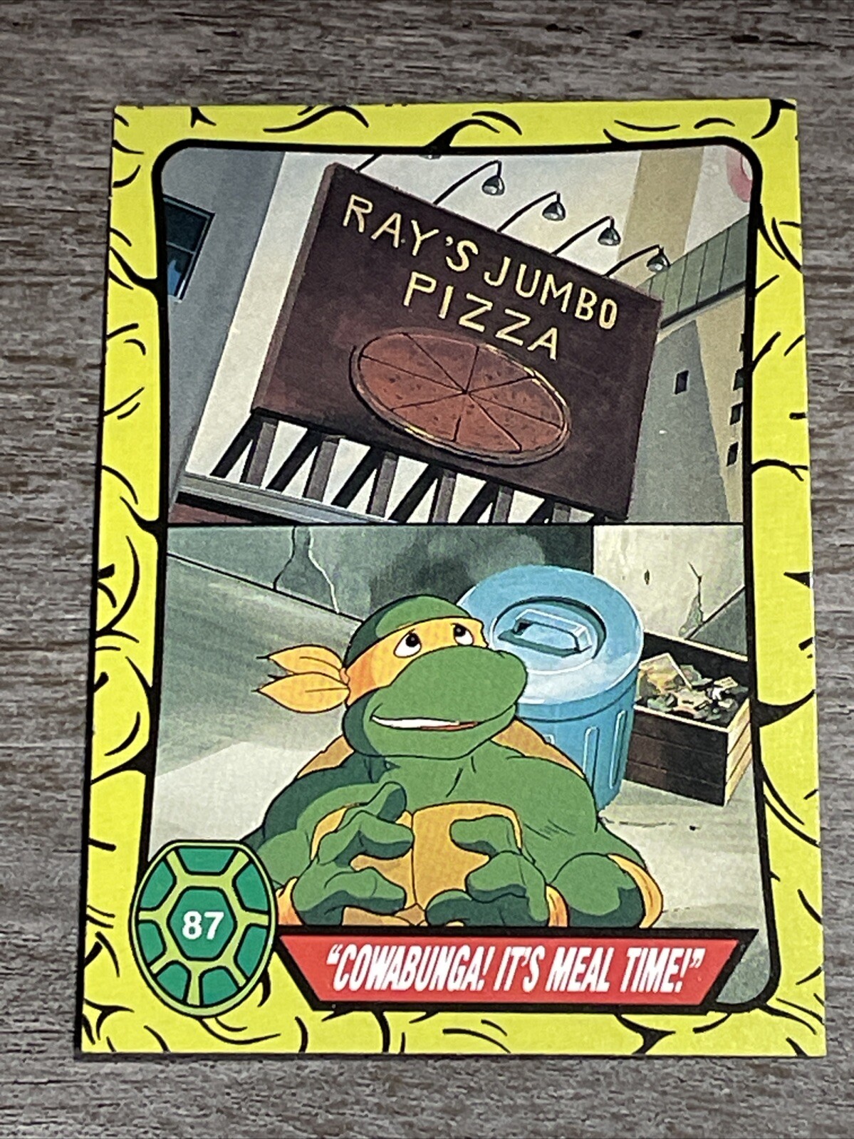 1989 O-Pee-Chee Teenage Mutant Ninja Turtles Cowabunga Meal Time #87  *K462*