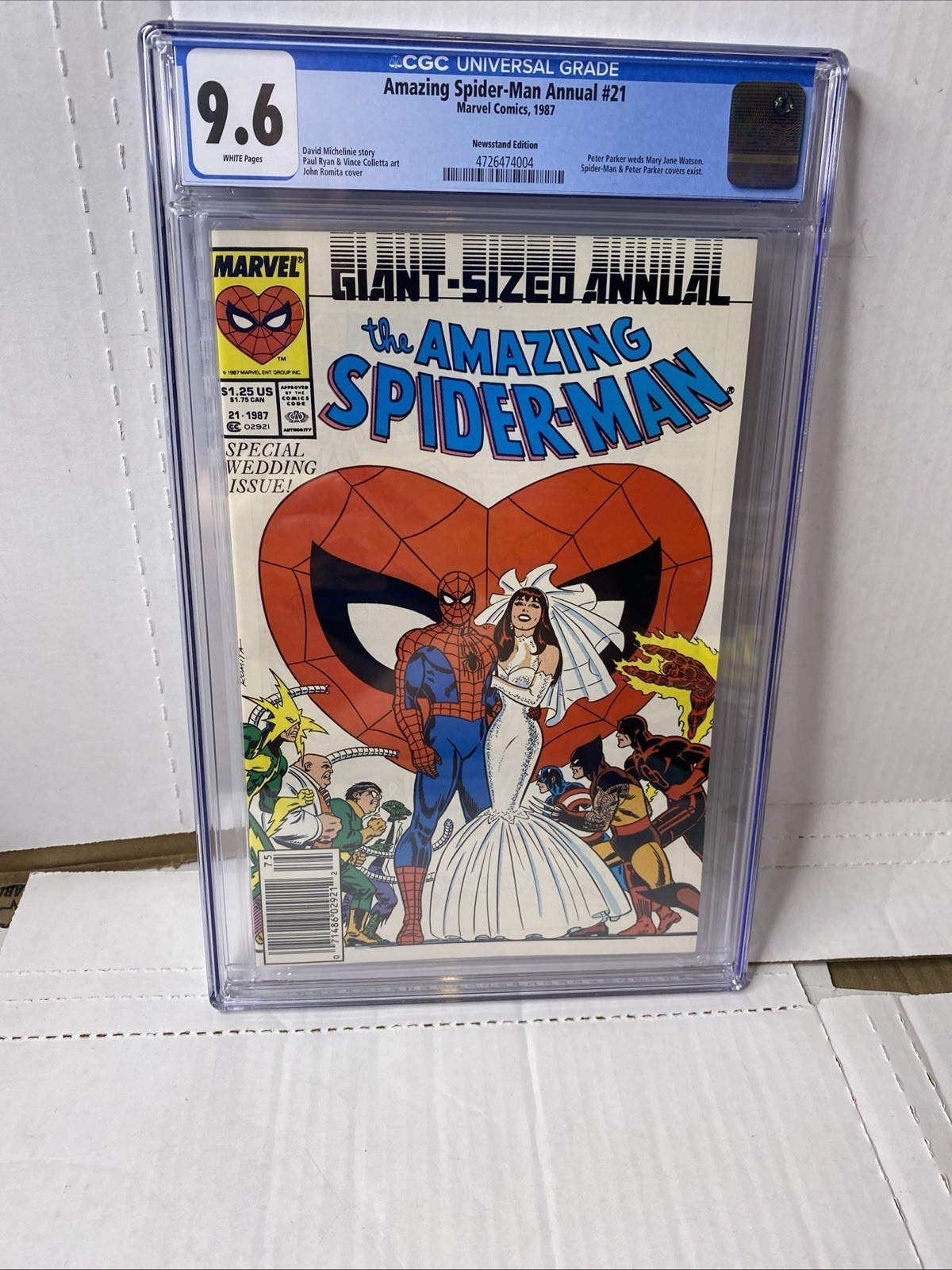 AMAZING SPIDER-MAN Annual #21 June 1971 CGC 9.6 Newsstand Mary Jane Wedding KEY