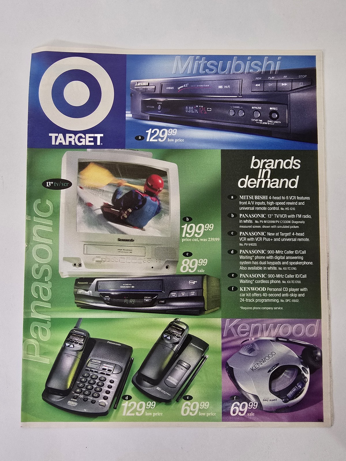 Target Electronics Catalog Feb March 2000 Mitsubishi Panasonic Kenwood Y2K