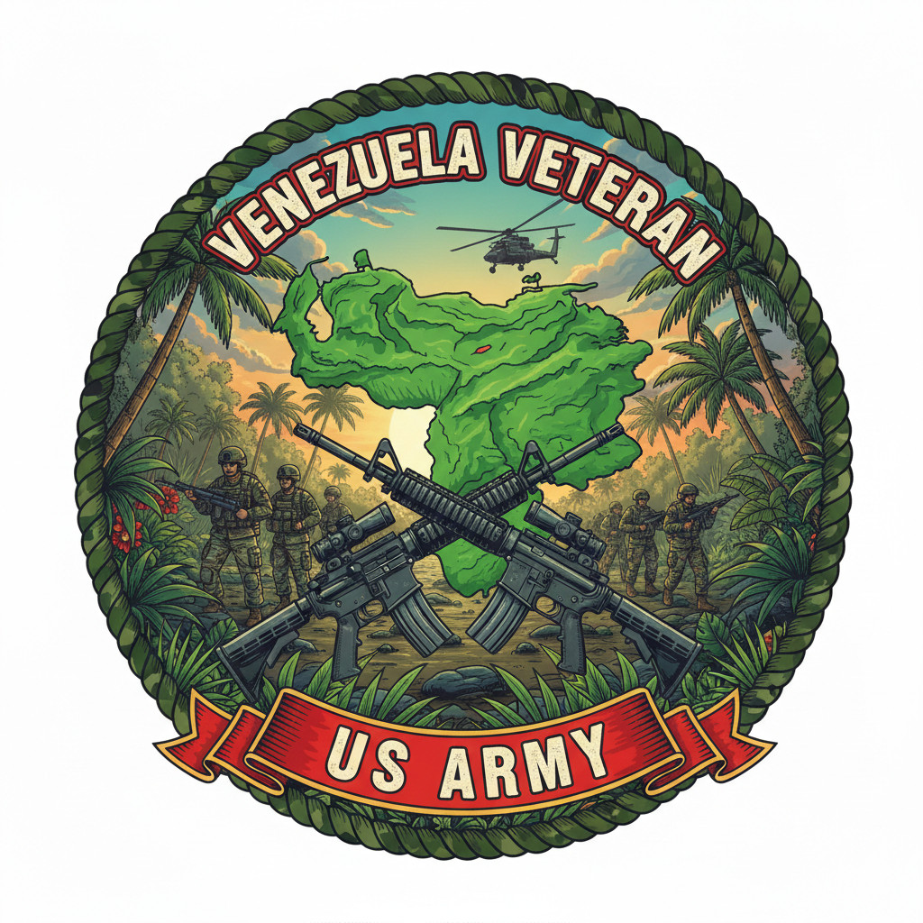 United States Army Venezuela Veteran Soldier USAR Military Graphics Decal 5\