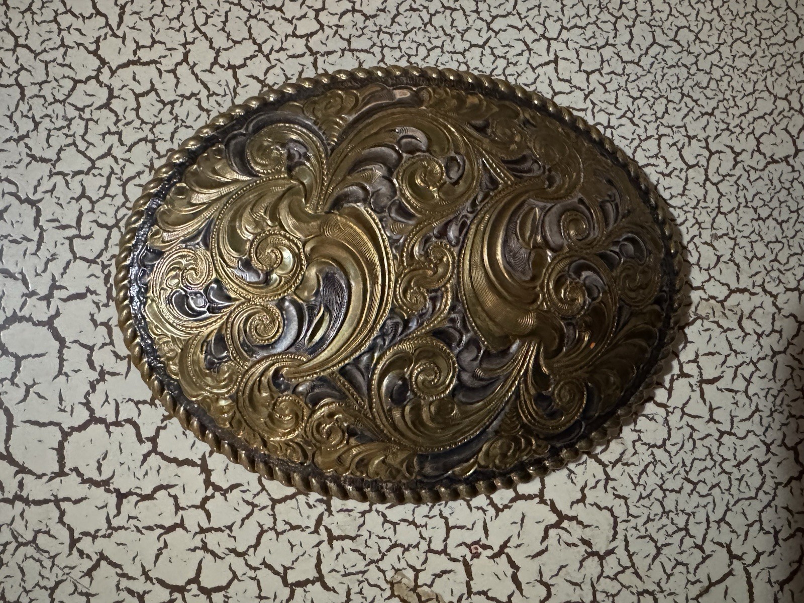 Vintage Western Crumrine Belt Buckle 
