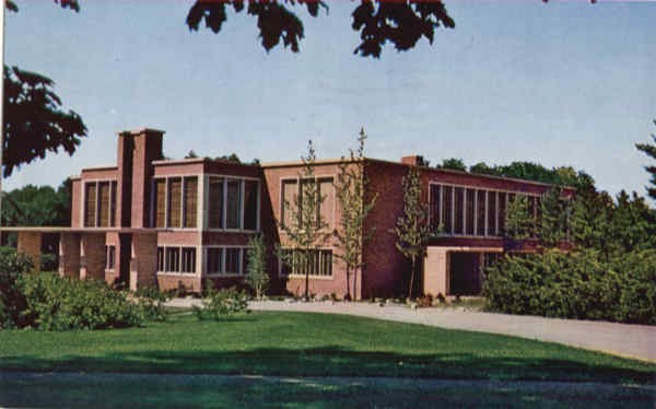 Elsah, Illinois IL The Marshall Brooks Library, Principia College 1962 Vintage