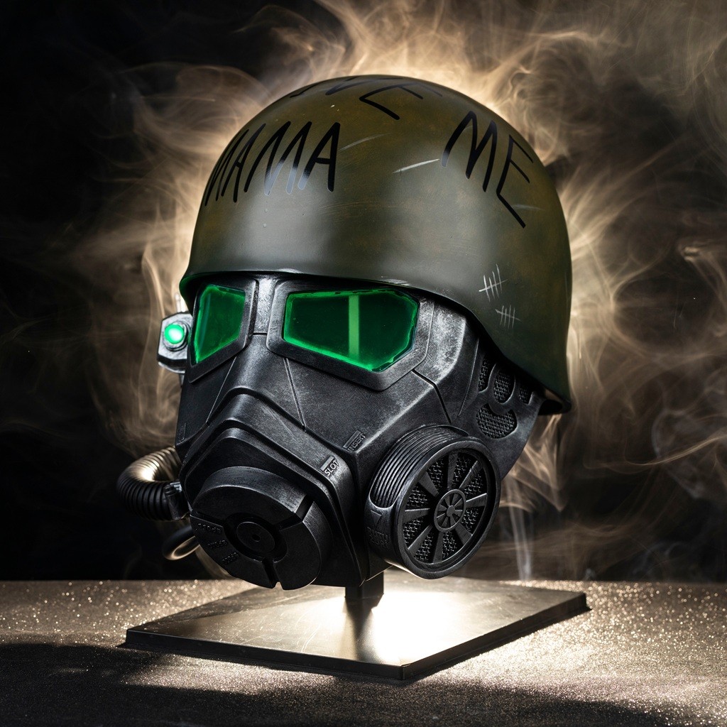 Xcoser Fallout Desert Ranger Battle Helmet LED Light Resin Replicas Wearable