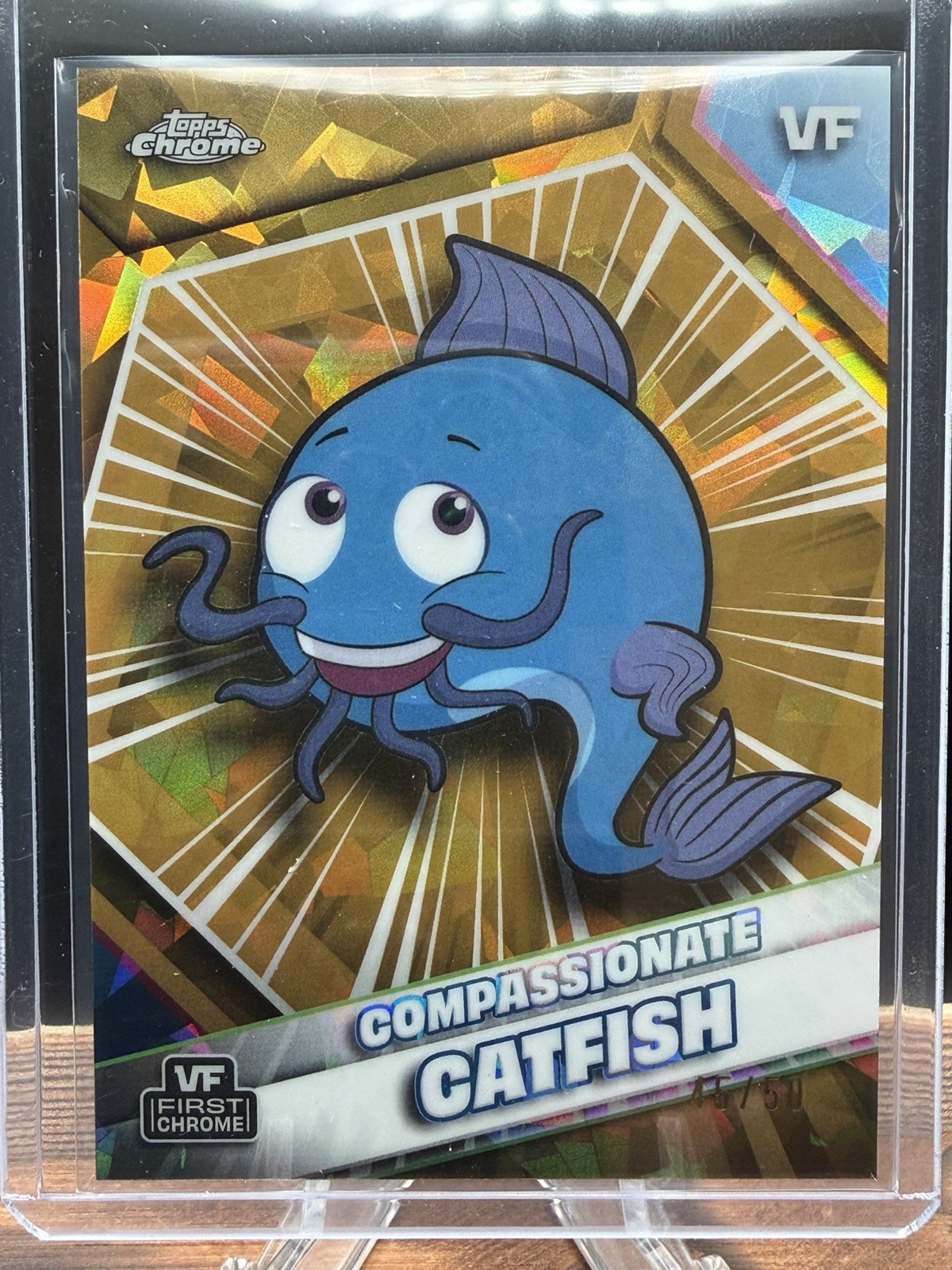 Topps 2026 Chrome Sapphire VeeFriends Compassionate Catfish Gold /50