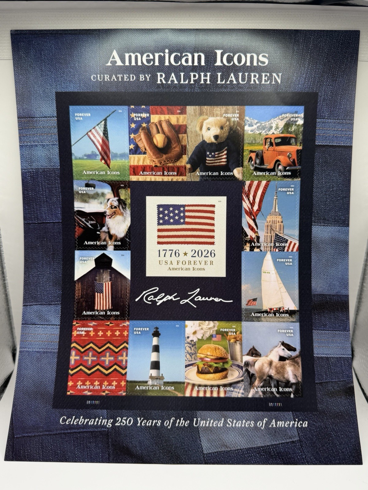 2026 USPS American Icons Forever Stamp Sheet of 13 Collectible Stamps