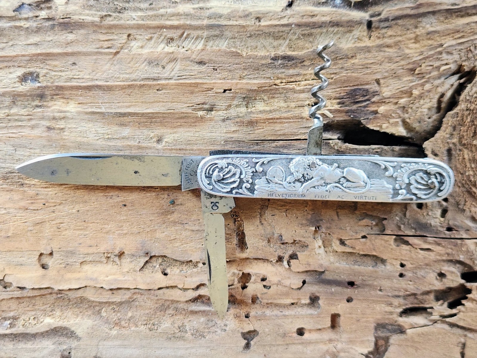 Very Rare Vintage Joseph  Feist  3 Blade Knife -  1898 To 1925