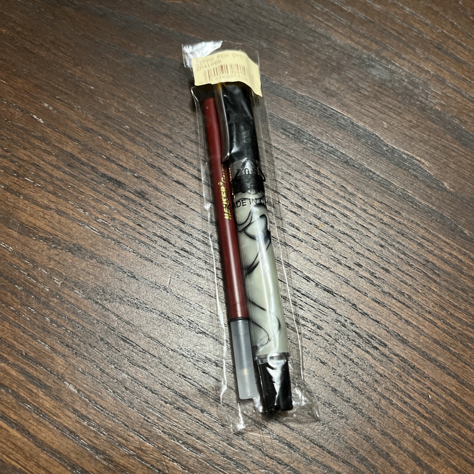 HIGH QUALITY ZIPPO OYSTER MARBLE ACRYLIC BALL POINT PEN WITH REFILL UNOPENED 