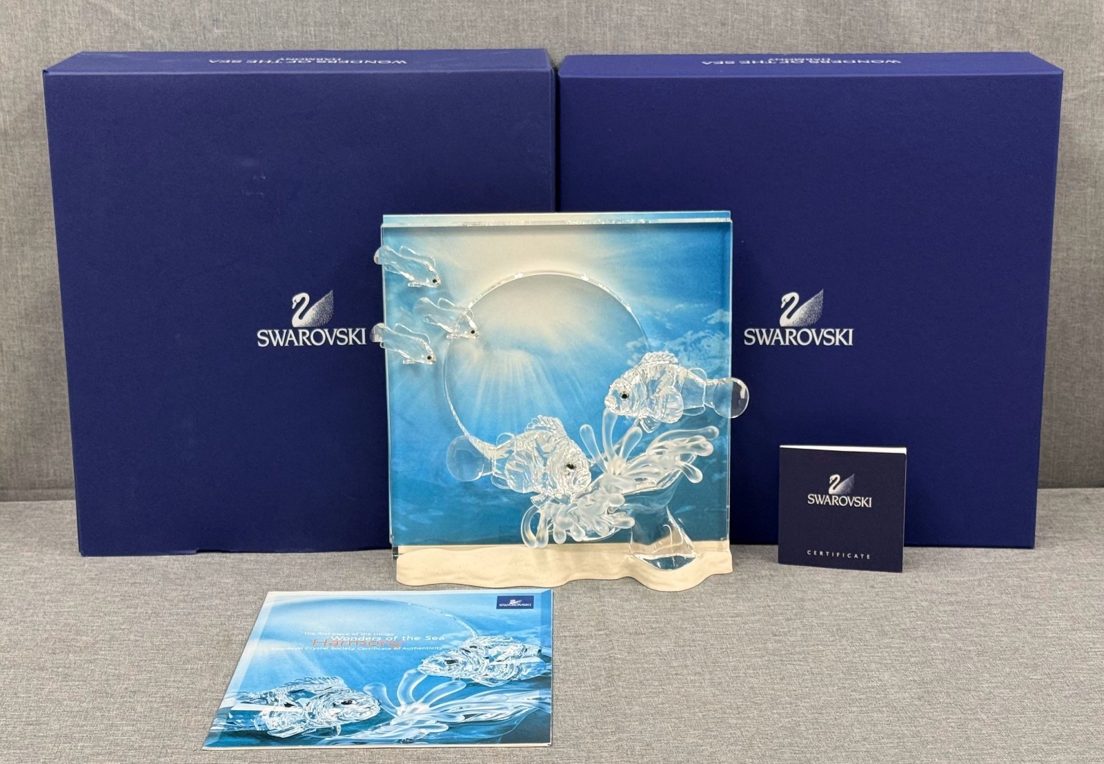 Swarovski 2005-2006 AE HARMONY WONDERS OF THE SEA Figurine w/ Display Plaque