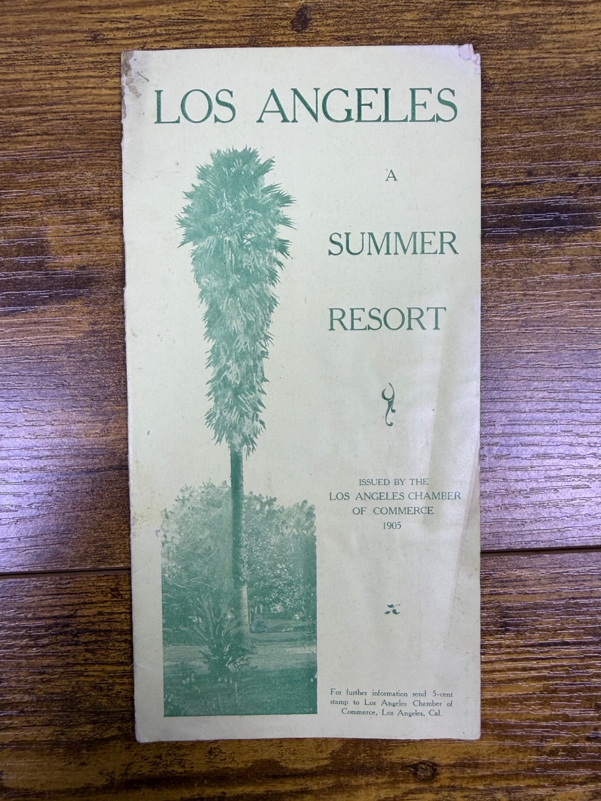 Los Angeles A Summer Resort Los Angeles California Travel Brochure 1905