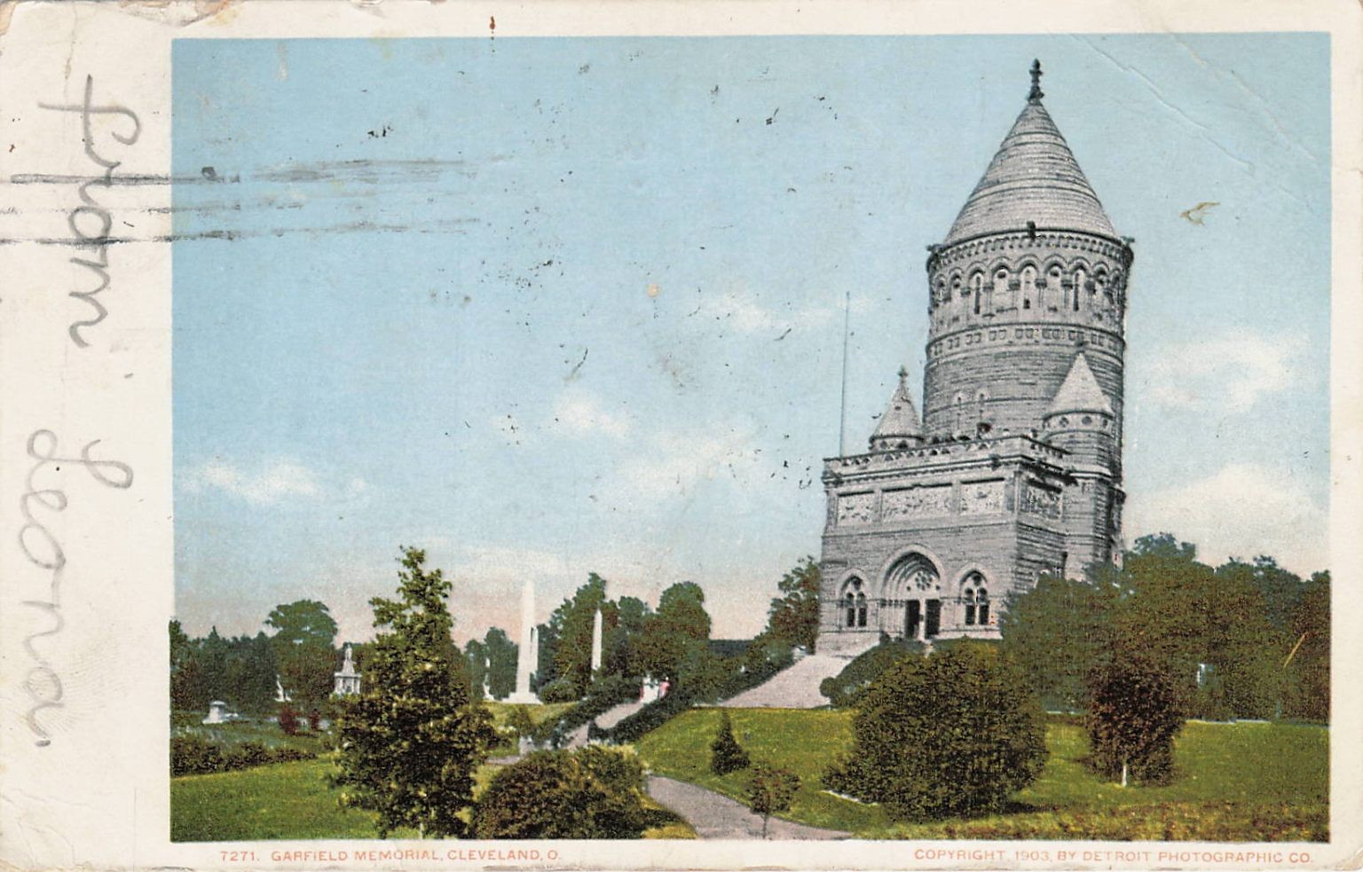 1906 Garfield Memorial Cleveland OH Postcard Detroit Photographic Co.