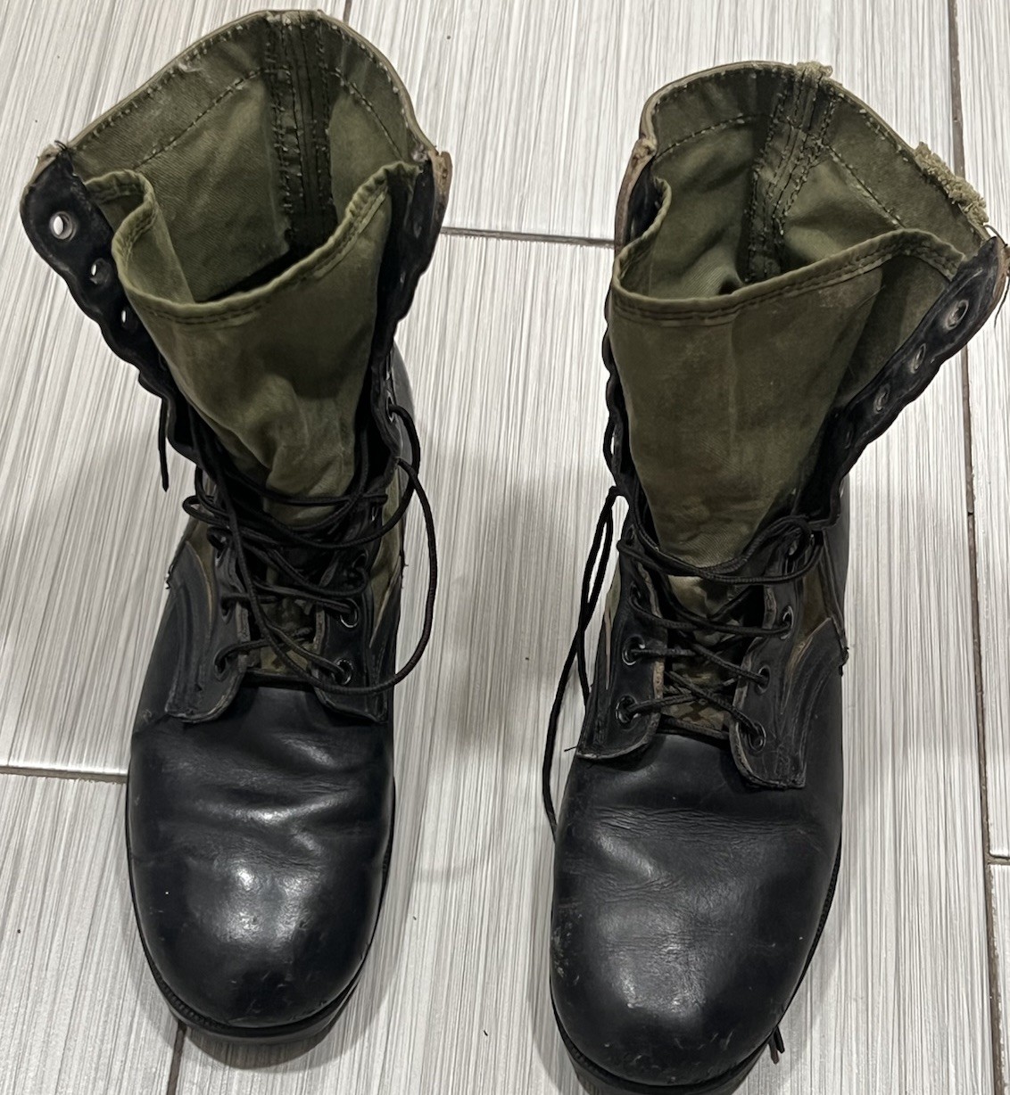 Vintage Vietnam War US Army Jungle Boots 10R Ro-Search Panama Sole Combat GI