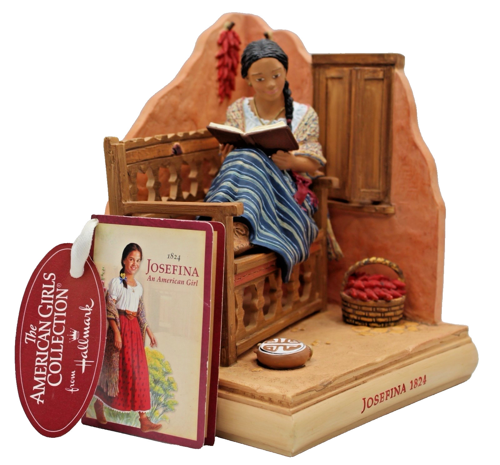 Vintage NWT 2002 Hallmark AG Josefina 1824 Figurine Bookend Pleasant Co