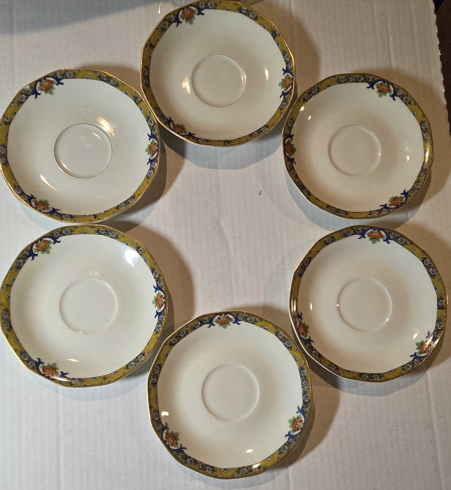 Antique Théodore Haviland Saucers  limoges Porcelain Mogul Floral decor plate