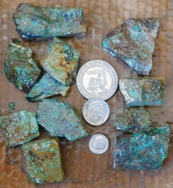 Turquoise rough 1/2 lb high grade natural hard Blue Silver #2 , Tonopah NV Lot A