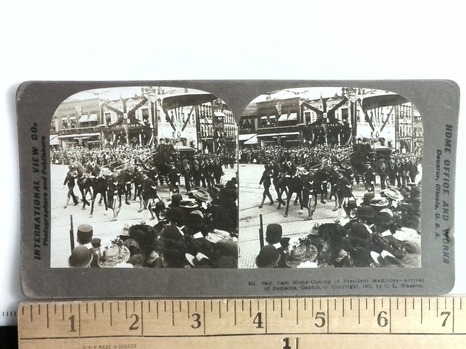 President McKinley Home-Coming Stereoview International View Co. 1901 Ohio